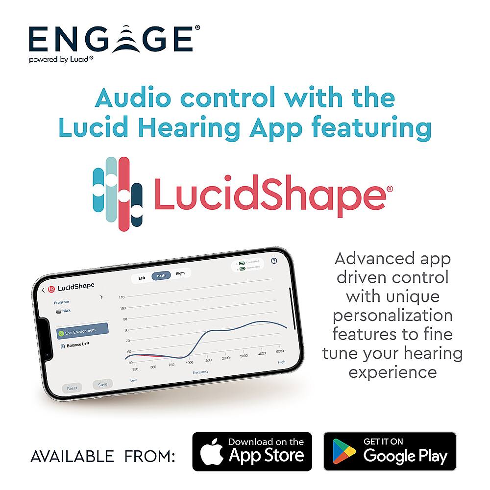 Alt View 19. Lucid Hearing - OTC Engage Premium Hearing Aids iPhone - Beige.