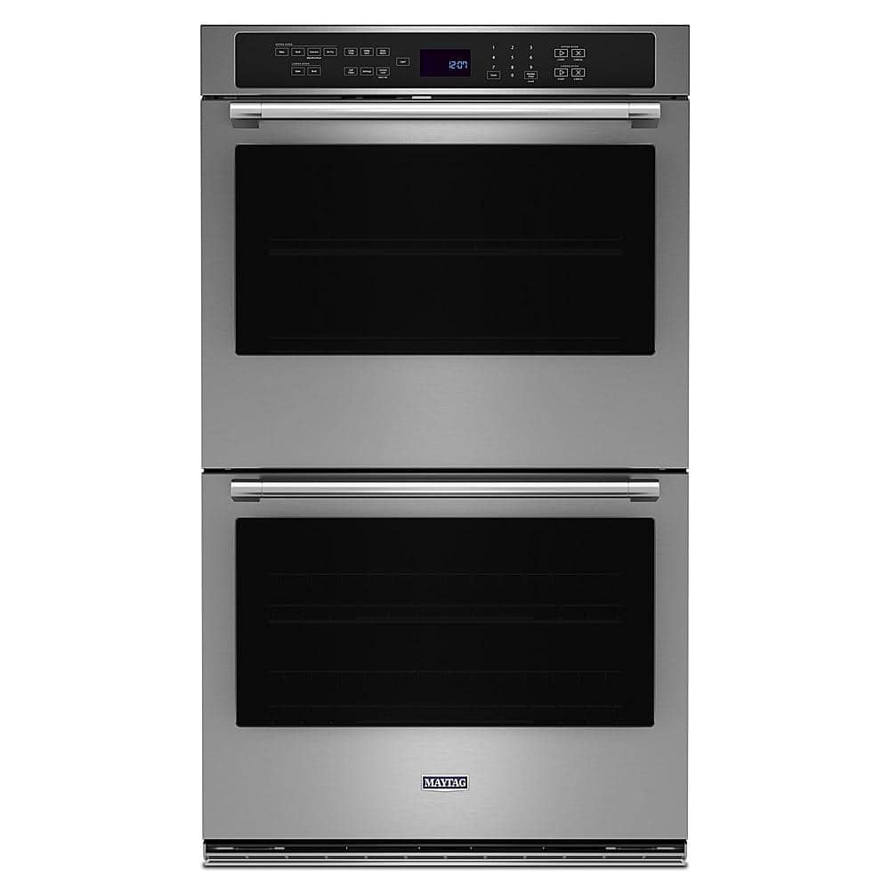 Maytag - 30" Built-In Electric Convection Double Wall Oven with Air Fry - Stainless Steel - Front_Zoom