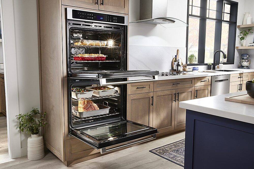 Alt View 21. Maytag - 30" Built-In Electric Convection Double Wall Oven with Air Fry - Stainless Steel.