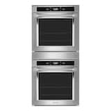 KitchenAid - 24" Built-In Electric Convection Double Wall Oven with WiFi - Stainless Steel