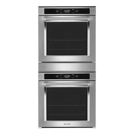 KitchenAid - 24" Built-In Electric Convection Double Wall Oven with WiFi - Stainless Steel
