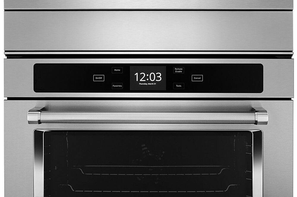 Alt View 14. KitchenAid - 24" Built-In Electric Convection Double Wall Oven with WiFi - Stainless Steel.