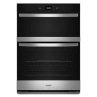 Whirlpool - 30" Built-In Electric Convection Double Wall Combination with Microwave and WiFi - Stainless Steel - Front_Zoom