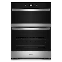 Whirlpool - 30" Built-In Electric Convection Double Wall Combination with Microwave and WiFi - Stainless Steel