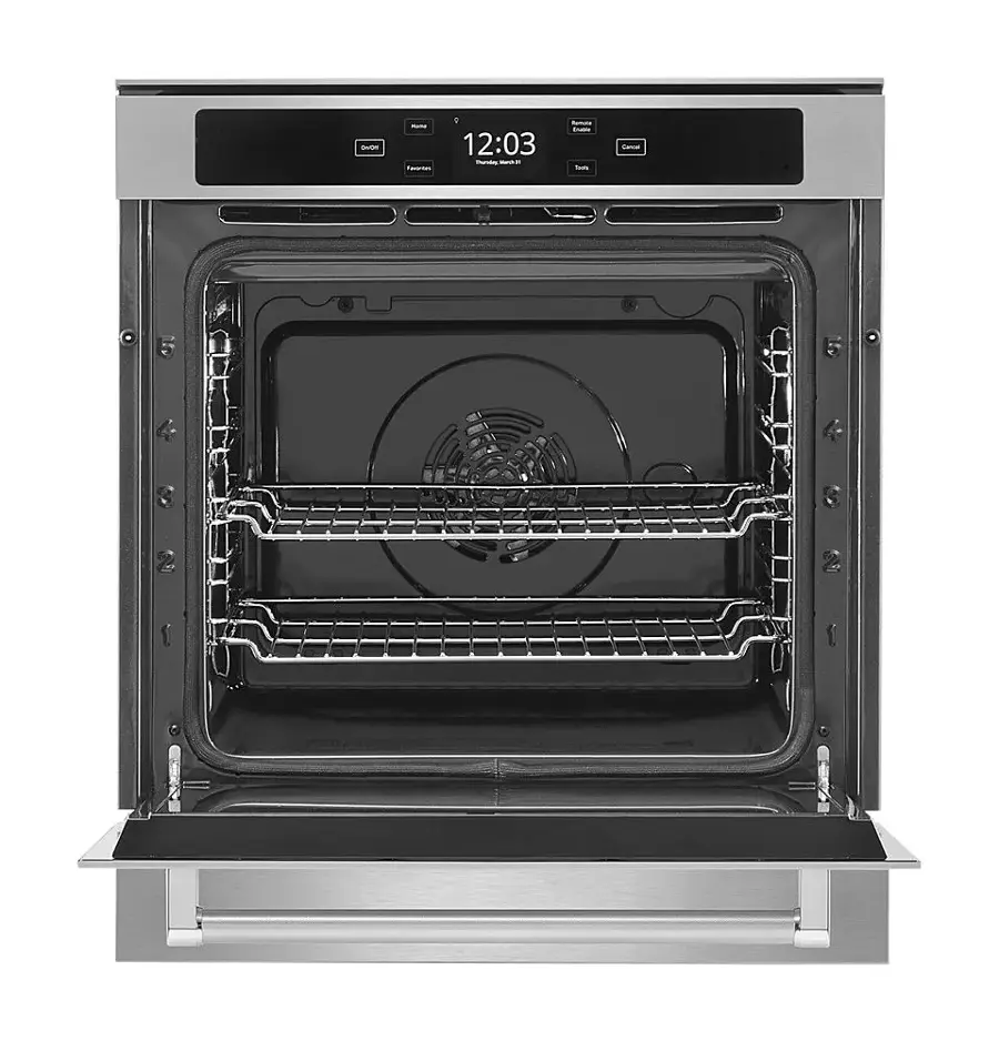 Alt View 12. KitchenAid - 24" Built-In Electric Convection Single Wall Oven with WiFi - Stainless Steel.