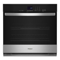 Whirlpool - 30" Built-In Single Electric Wall Oven with Adjustable Self-Clean Cycle - Stainless Steel - Front_Zoom
