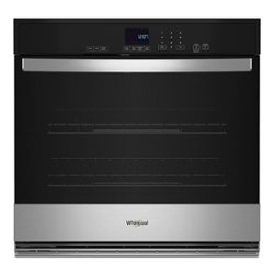 Whirlpool - 30" Built-In Single Electric Wall Oven with Adjustable Self-Clean Cycle - Stainless Steel - Front_Zoom