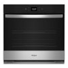 Whirlpool - 30" Built-In Single Electric Convection Wall Oven with WiFi - Black Stainless Steel