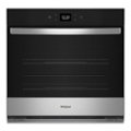 Whirlpool - 30" Built-In Single Electric Convection Wall Oven with WiFi - Black Stainless Steel