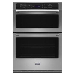 Maytag - 30" Built-In Electric Convection Double Wall Combination with Microwave and Air Fry - Stainless Steel - Front_Zoom