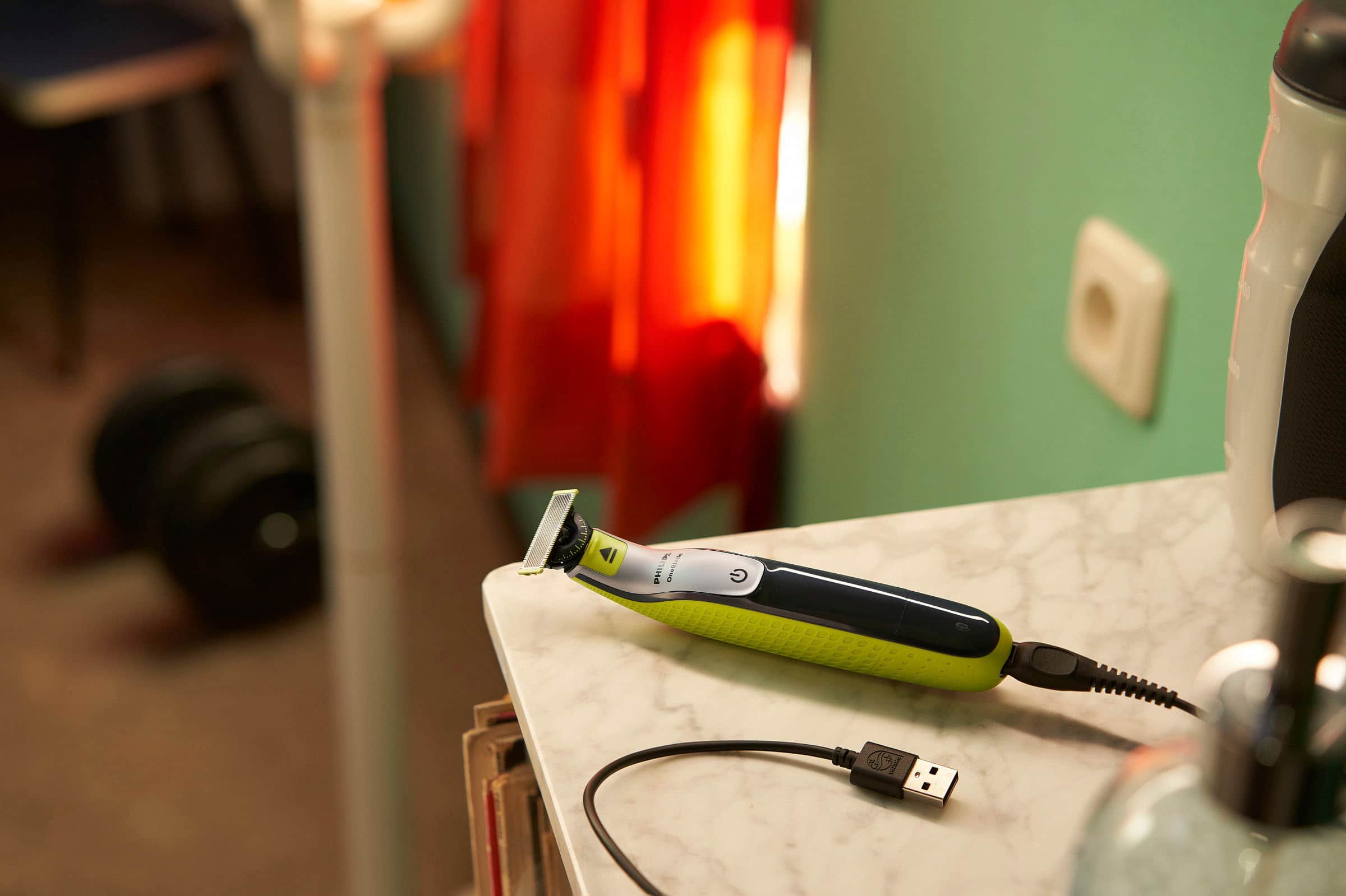 Alt View 21. Philips Norelco - OneBlade 360 Face + Body - Hybrid Electric Trimmer and Shaver - Black And Green.