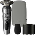 Angle Zoom. Philips Norelco S9000 Prestige Rechargeable Wet & Dry Shaver with Precision Trimmer and Premium Case, SP9841/84 - Light Brushed Chrome.
