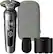 Angle. Philips Norelco - Philips Norelco S9000 Prestige Rechargeable Wet & Dry Shaver with Precision Trimmer and Premium Case, SP9841/84 - Light Brushed Chrome.
