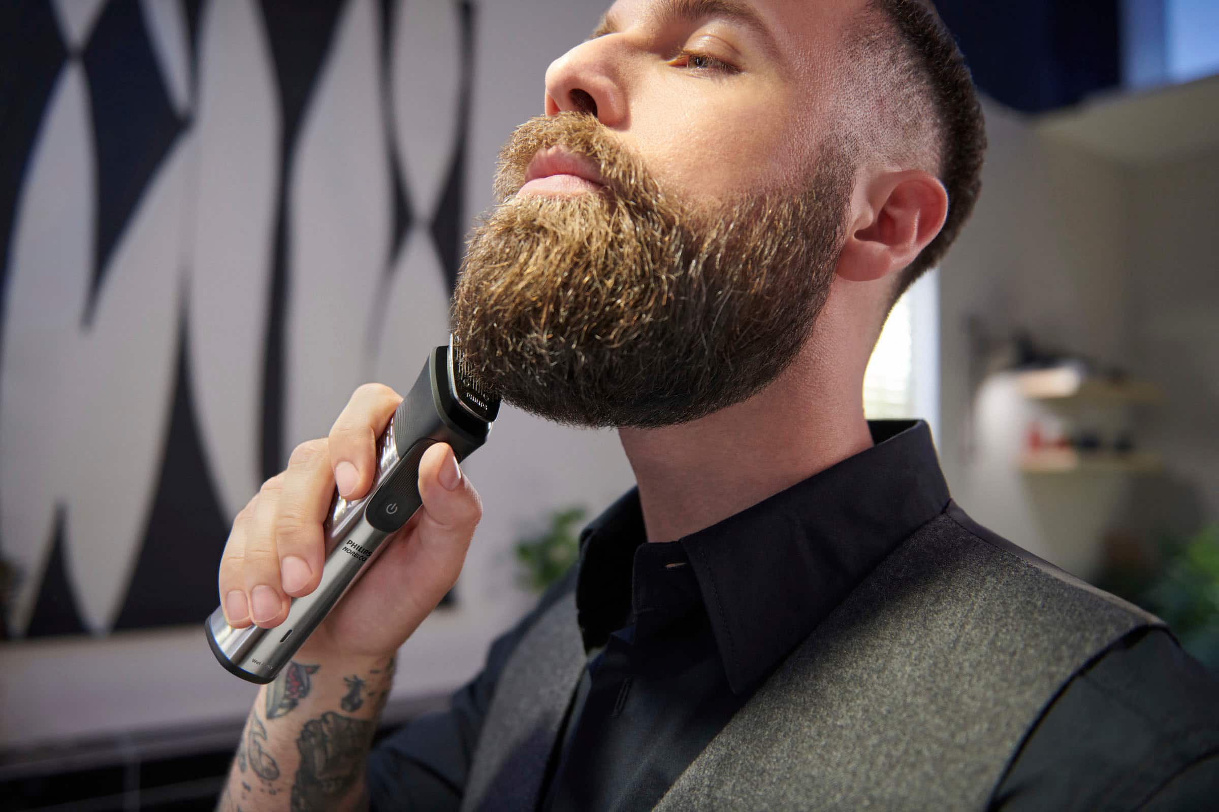 Alt View 23. Philips Norelco - Multigroom Series 7000, Mens Grooming Kit with Trimmer - Silver.