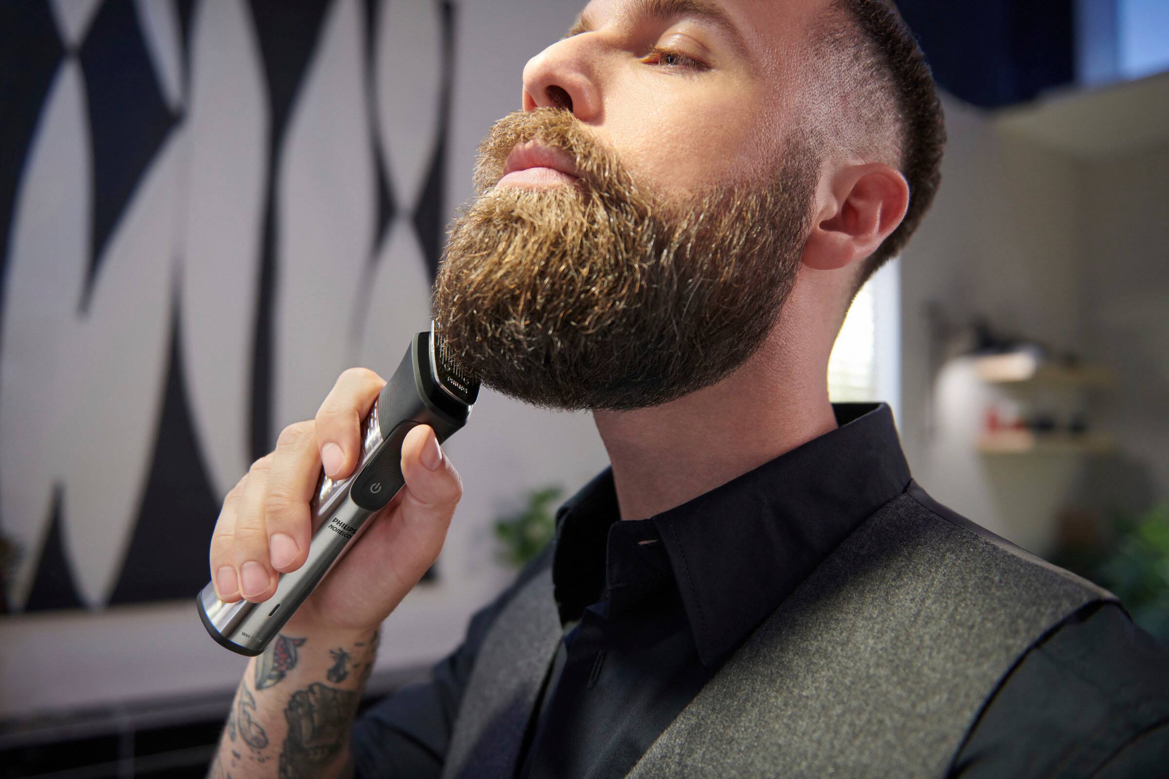 Alt View 23. Philips Norelco - Multigroom Series 7000, Mens Grooming Kit with Trimmer - Silver.