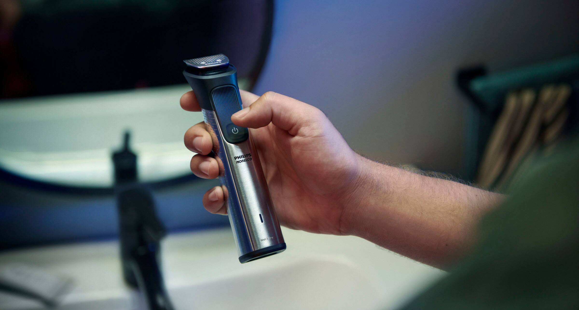 Alt View 25. Philips Norelco - Multigroom Series 7000, Mens Grooming Kit with Trimmer - Silver.