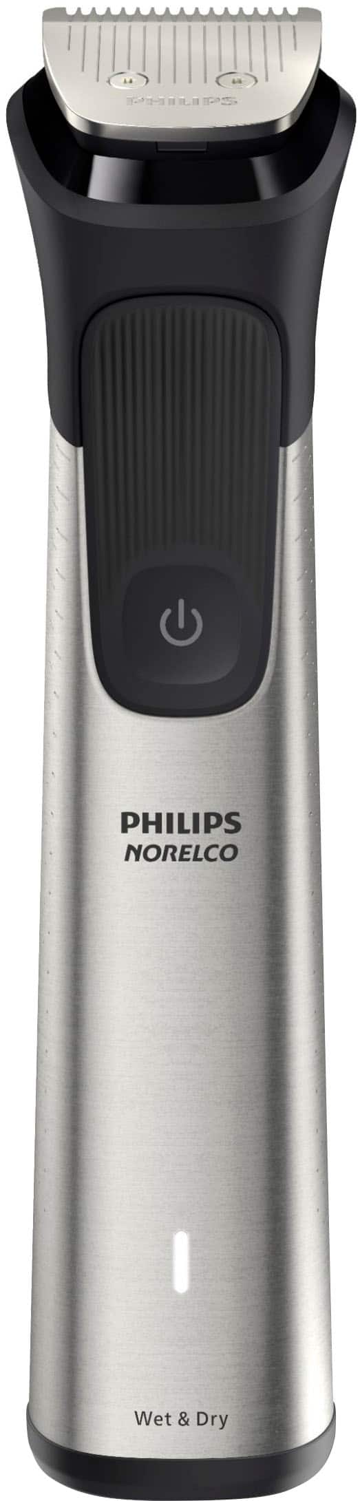 Left. Philips Norelco - Multigroom Series 7000, Mens Grooming Kit with Trimmer - Silver.