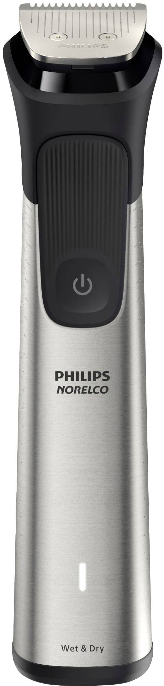 Left. Philips Norelco - Multigroom Series 7000, Mens Grooming Kit with Trimmer - Silver.