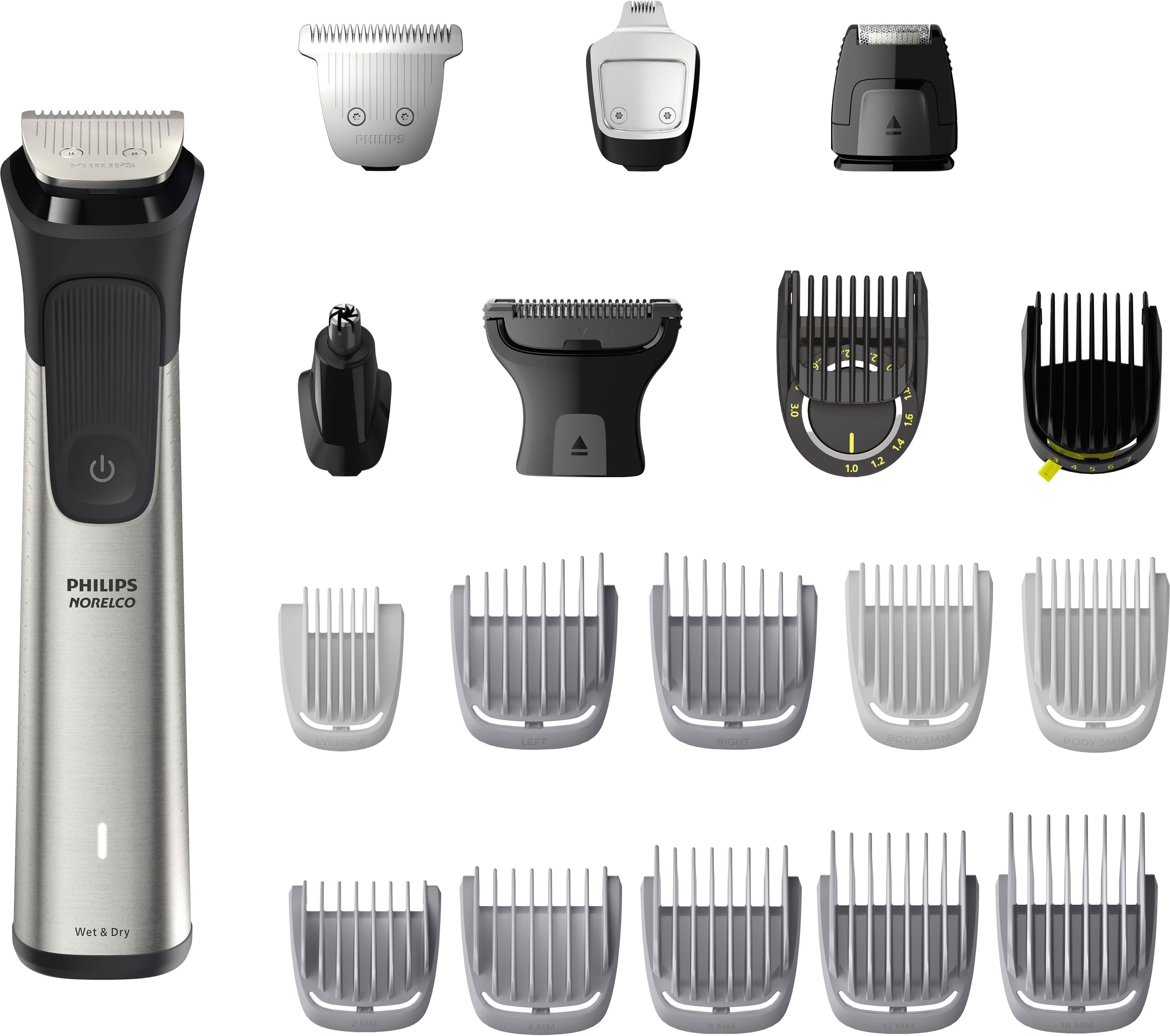 Philips Norelco - Multigroom Series 9000 - 21 Piece Men's Grooming Kit - Silver - Angle_Zoom