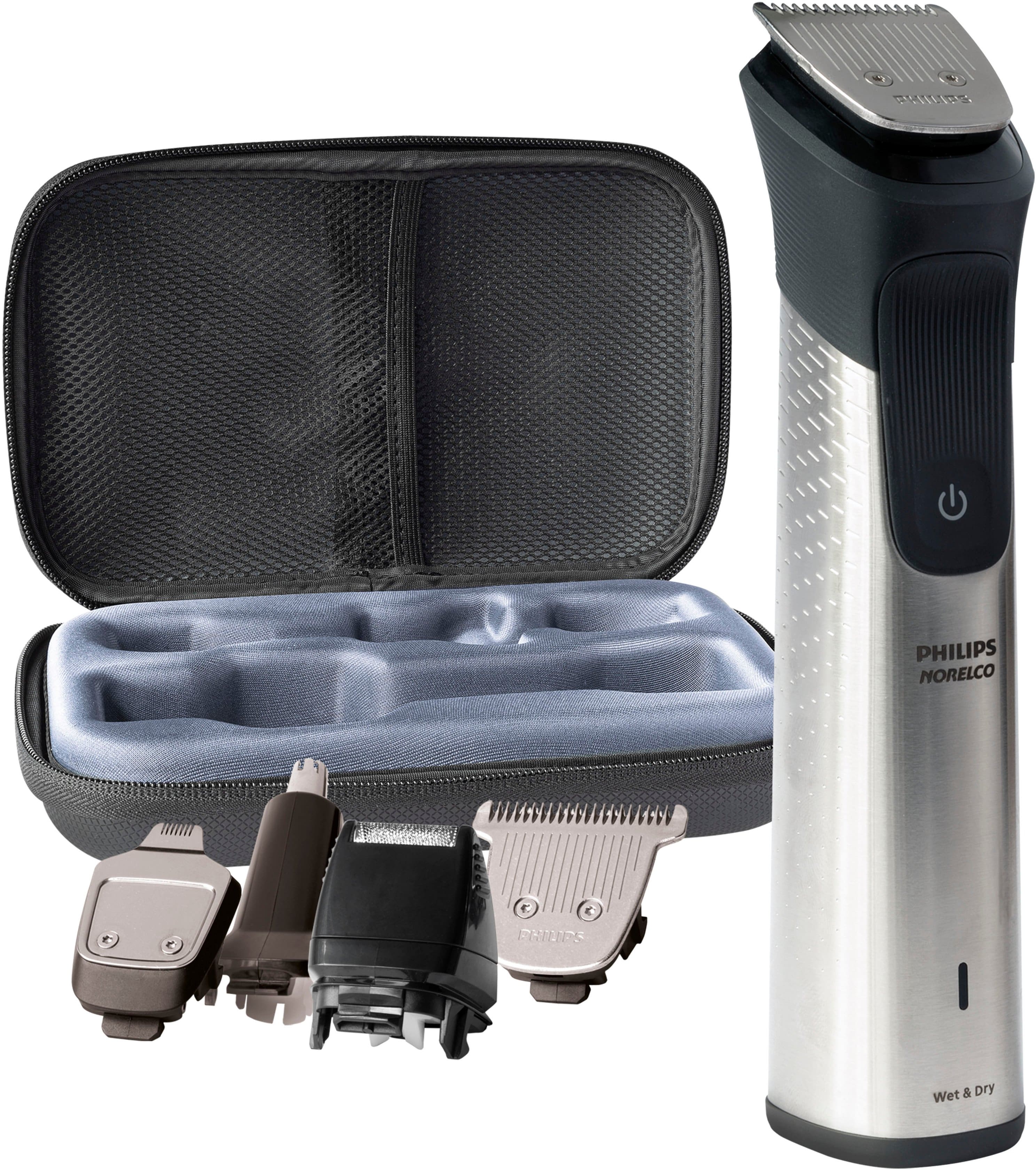 Alt View 12. Philips Norelco - Multigroom Series 9000 - 21 Piece Men's Grooming Kit - Silver.