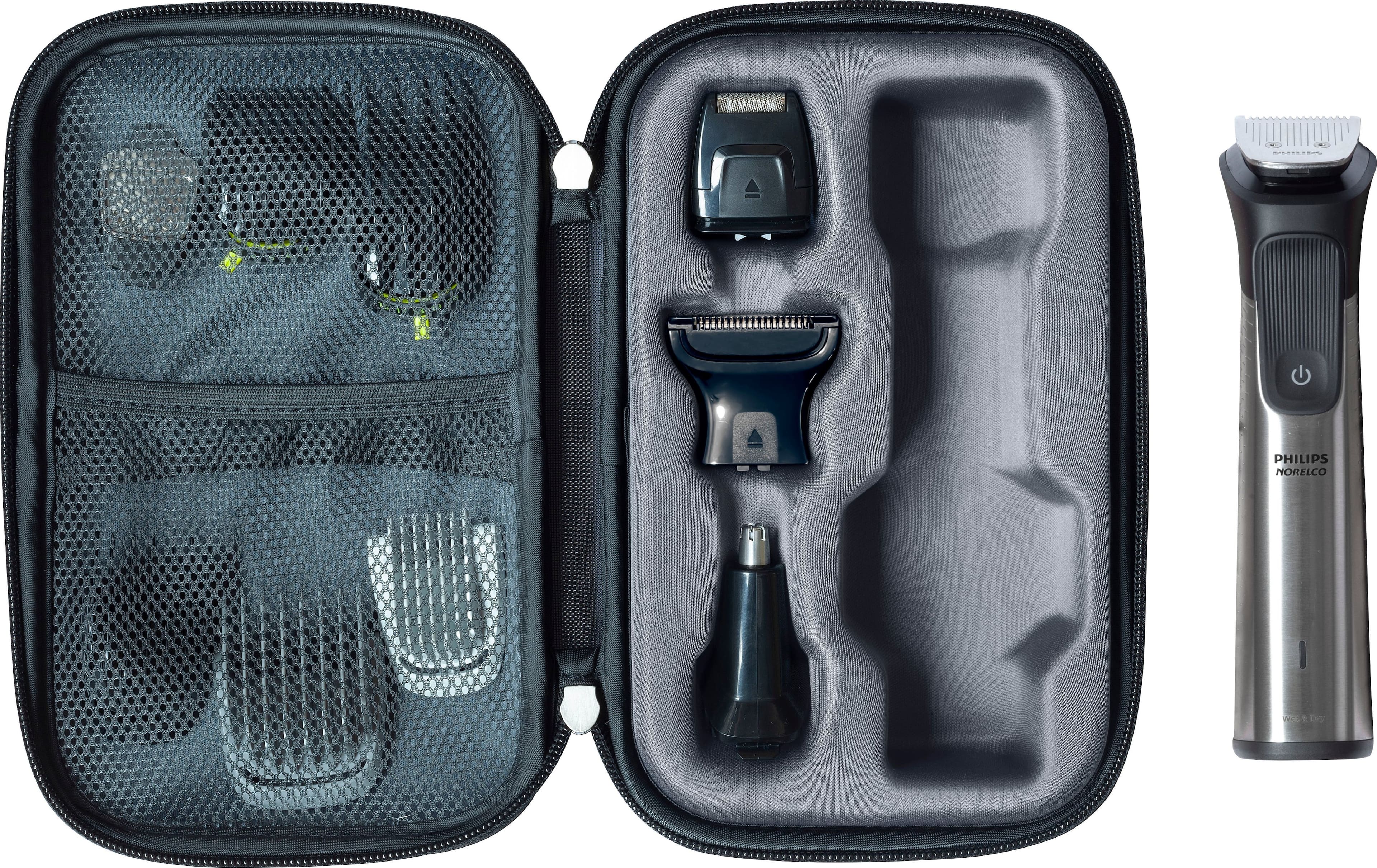 Alt View 11. Philips Norelco - Multigroom Series 9000 - 21 Piece Men's Grooming Kit - Silver.