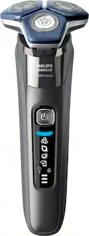 Angle. Philips Norelco - Shaver 7200, Rechargeable Wet & Dry Electric Shaver with SenseIQ Technology and Pop-up Trimmer - Black.