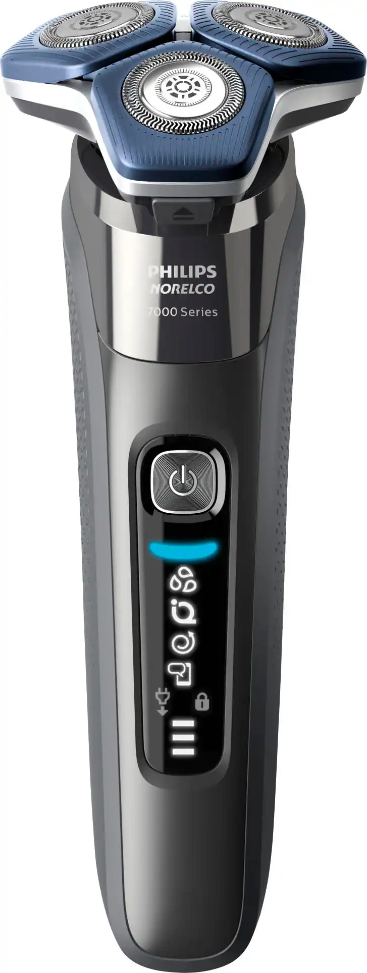 Angle. Philips Norelco - Shaver 7200, Rechargeable Wet & Dry Electric Shaver with SenseIQ Technology and Pop-up Trimmer - Black.