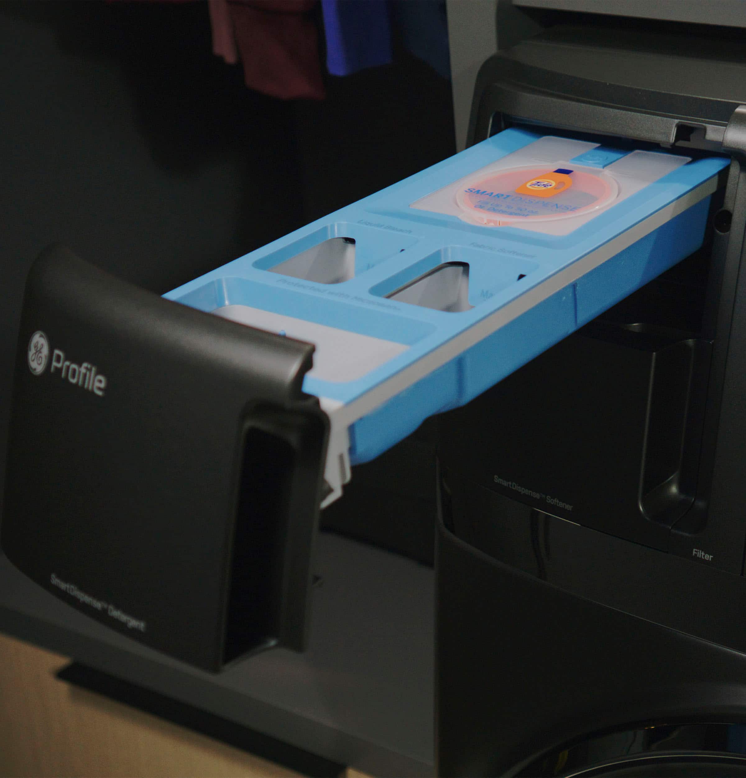 Alt View 25. GE Profile - 4.8 cu. ft. UltraFast Combo Washer & Dryer with Ventless Heat Pump Technology - Carbon Graphite.