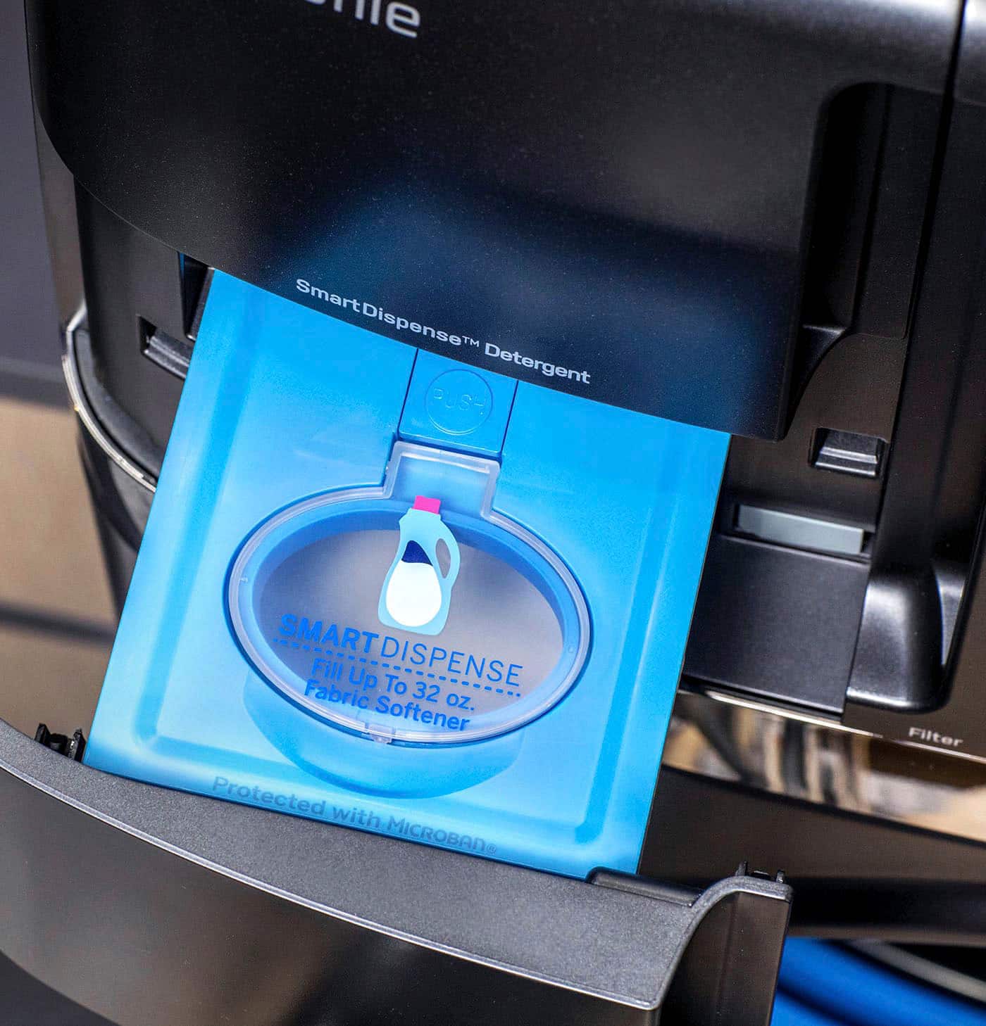 Alt View 38. GE Profile - 4.8 cu. ft. UltraFast Combo Washer & Dryer with Ventless Heat Pump Technology - Carbon Graphite.