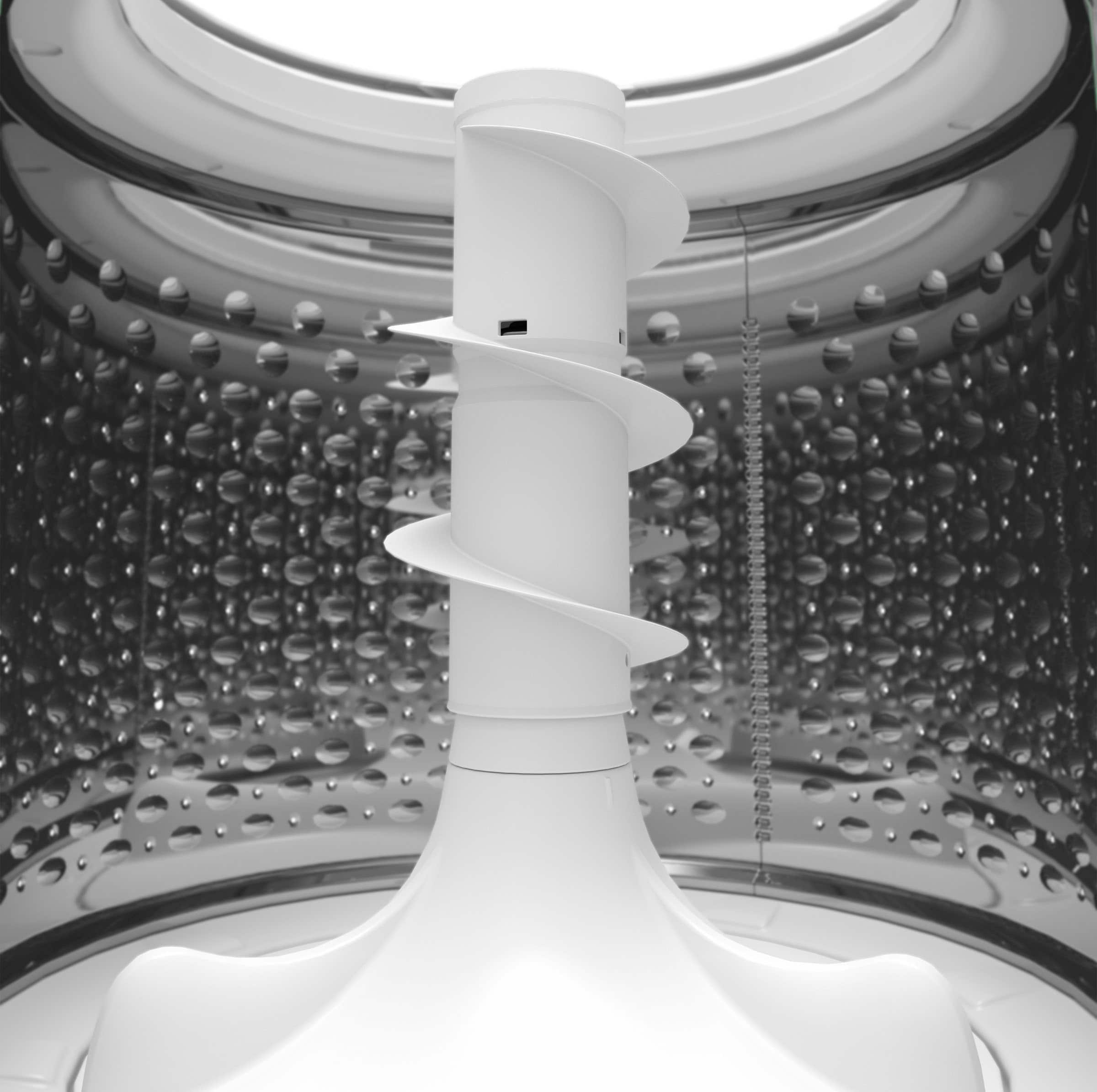 Alt View 13. GE - 4.5 cu ft Top Load Washer with Water Level Control, Deep Fill, Quick Wash, and Glass Lid - White with Matte Black.