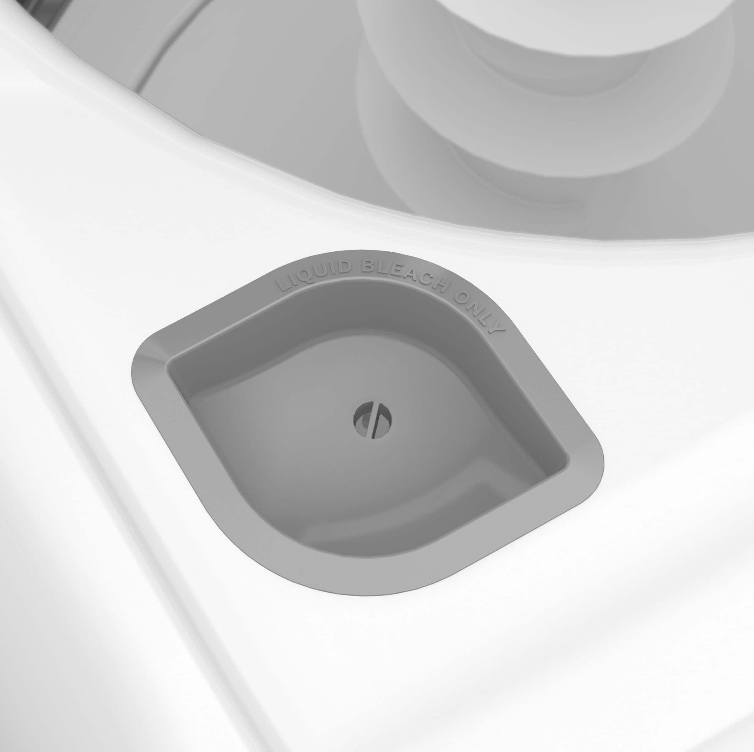 Alt View 14. GE - 4.5 cu ft Top Load Washer with Water Level Control, Deep Fill, Quick Wash, and Glass Lid - White with Matte Black.