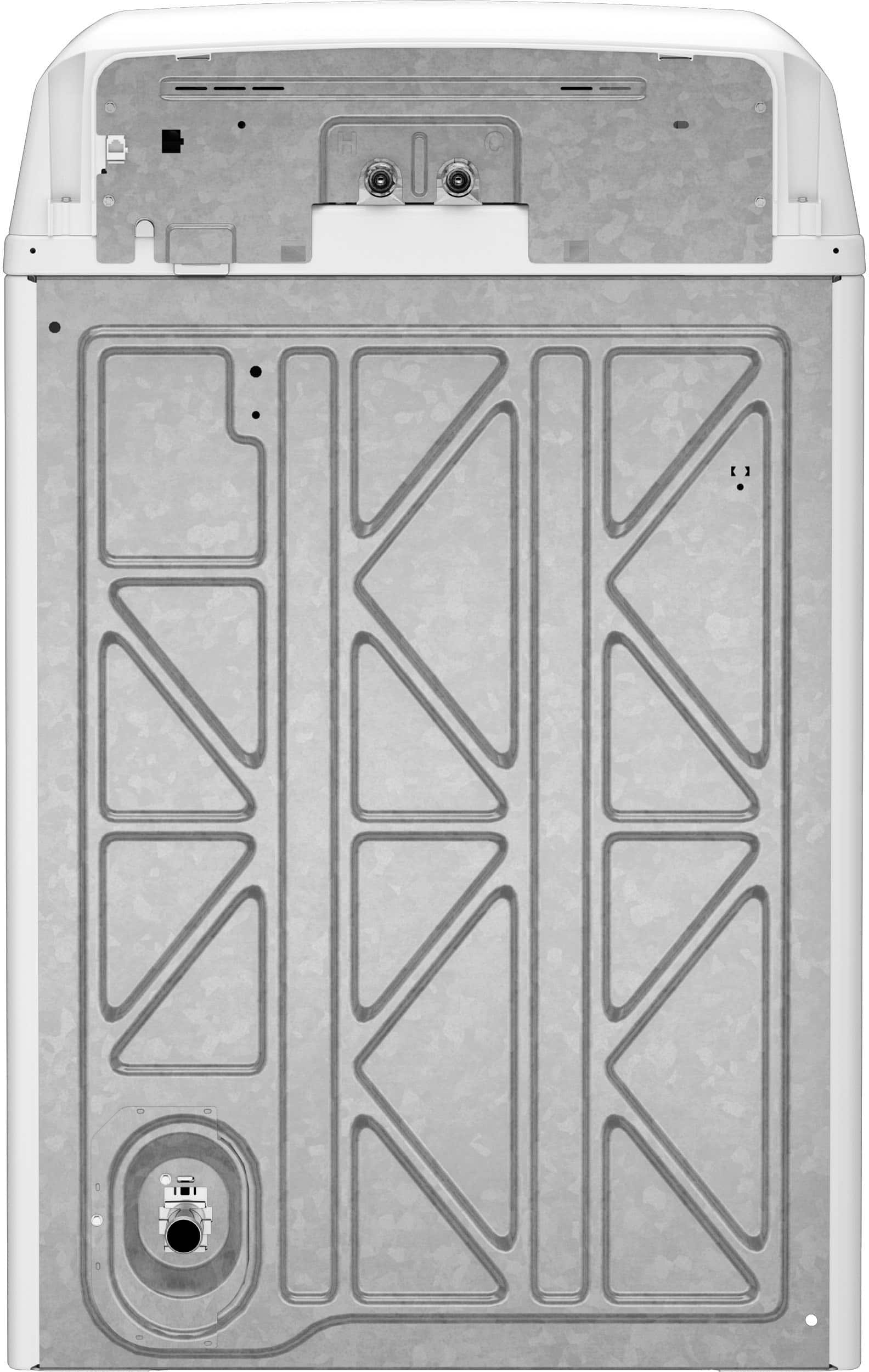 Alt View 15. GE - 4.5 cu ft Top Load Washer with Water Level Control, Deep Fill, Quick Wash, and Glass Lid - White with Matte Black.