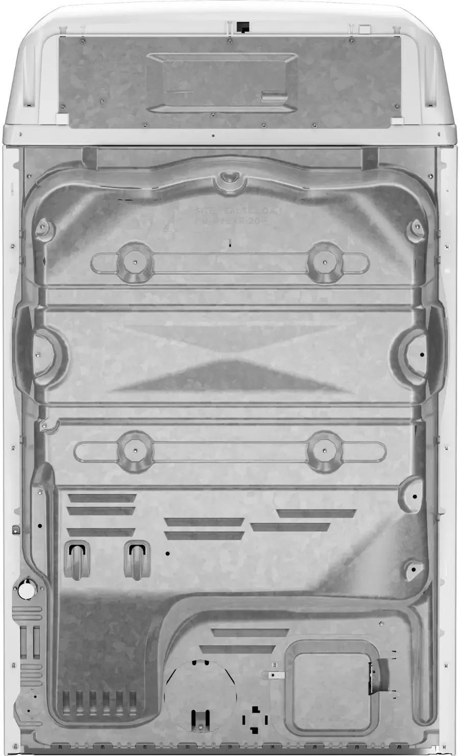 Alt View 12. GE - 7.4 Cu. Ft. Front Load Electric  Dryer with Sensor Dry - White with Matte Black.