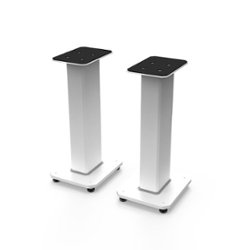 Kanto - 22" Tall Fillable Bookshelf Speaker Floor Stands (Pair) - White - Left_Zoom