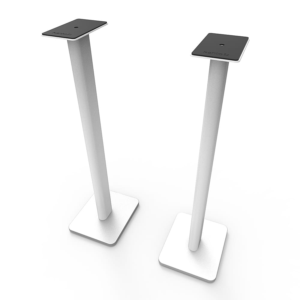 Kanto - 32" Tall Bookshelf Speaker Floor Stands (Pair) - White - Left_Zoom