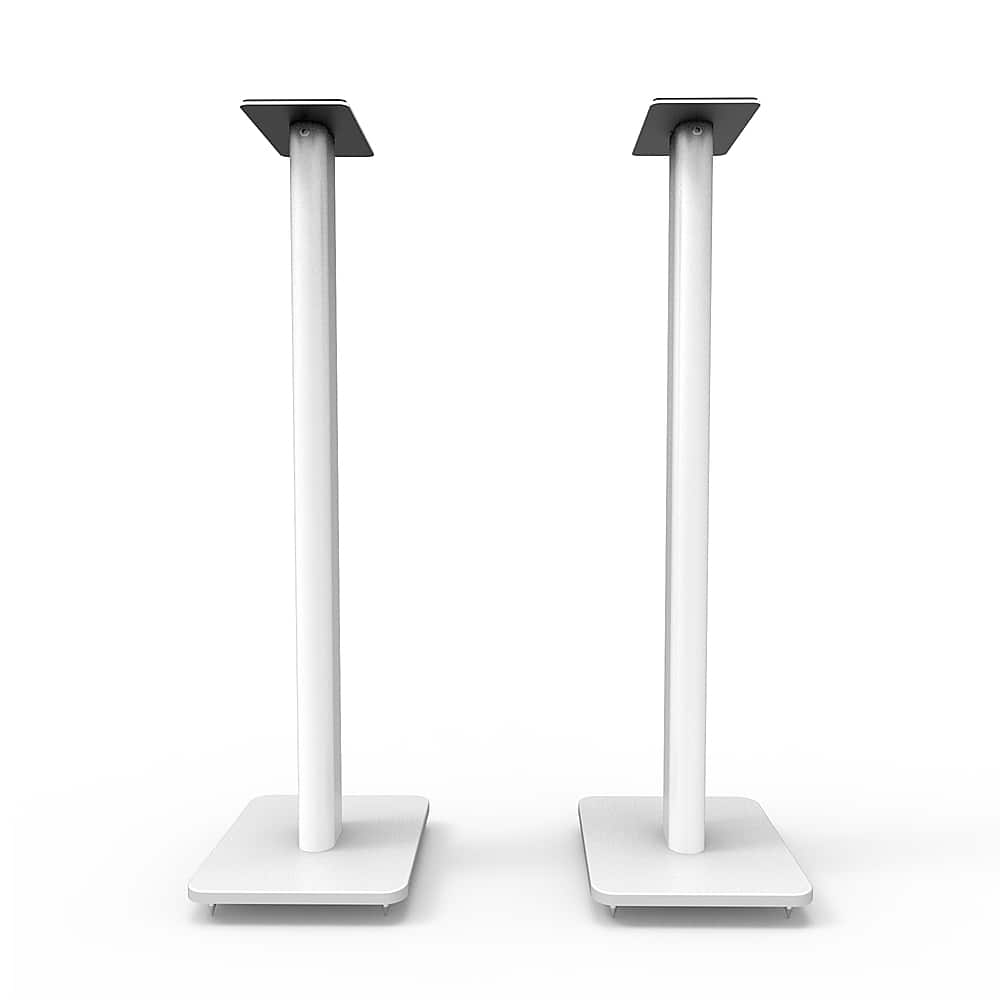 Alt View 11. Kanto - 32" Tall Bookshelf Speaker Floor Stands (Pair) - White.