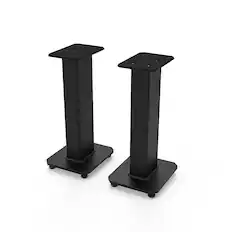 Left. Kanto - 22" Tall Fillable Bookshelf Speaker Floor Stands (Pair) - Black.