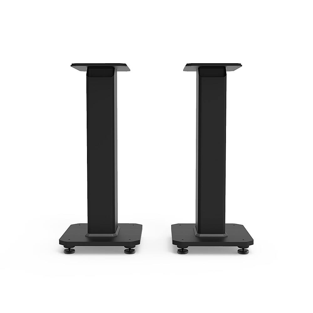 Back View: Kanto - 22" Tall Fillable Bookshelf Speaker Floor Stands (Pair) - Black