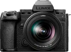 Front. Panasonic - LUMIX S5IIX Mirrorless Camera with 20-60mm F3.5-5.6 L Mount Lens.
