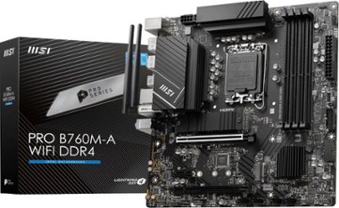 MSI - PRO B760M-A WIFI DDR4 (Socket LGA 1700) USB 3.2 Intel Motherboard - Black - Front_Zoom