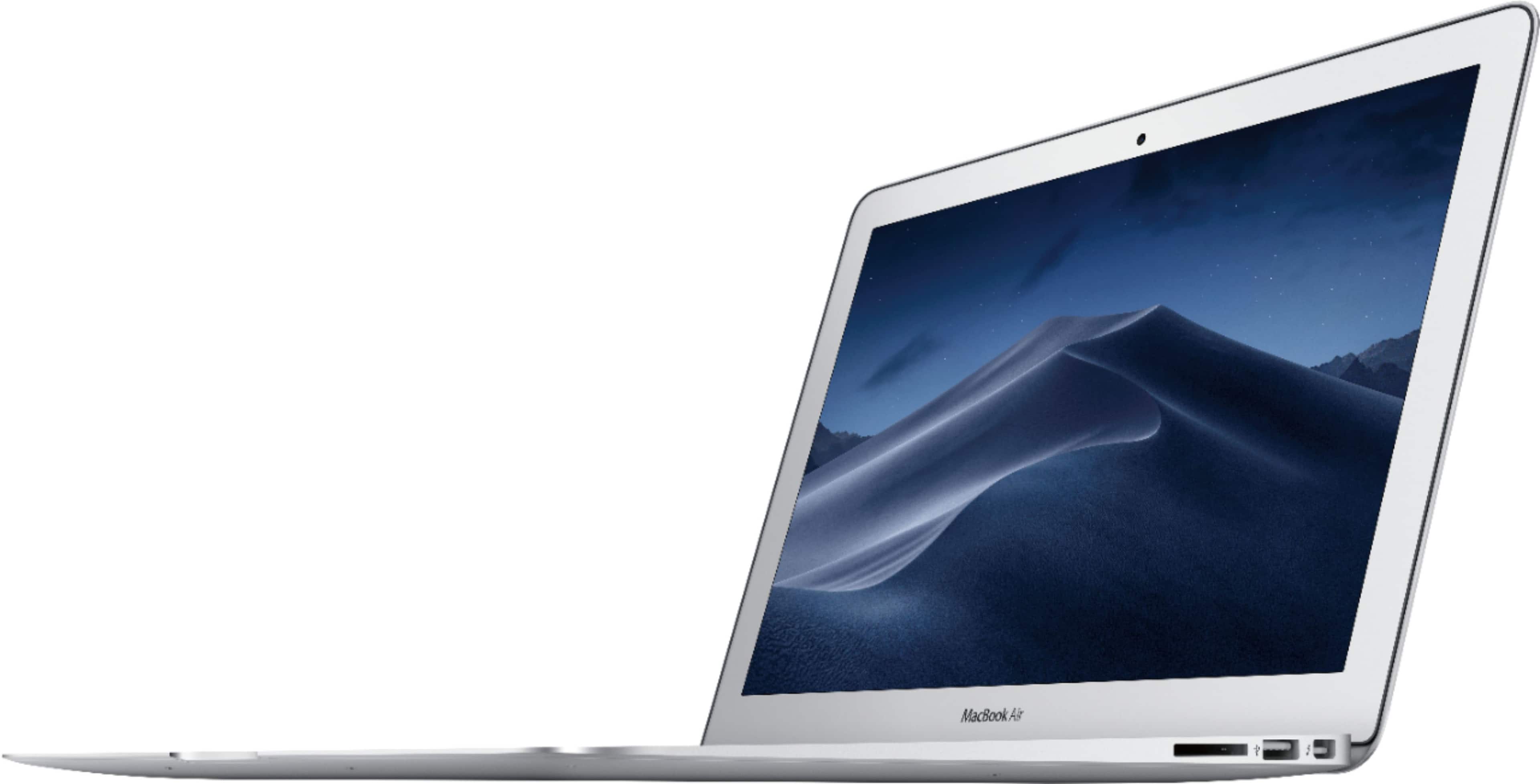Left. Apple - Geek Squad Certified Refurbished MacBook Air® - 13.3" Display - Intel Core i7 - 8GB Memory - 512GB Solid State Drive - Silver.
