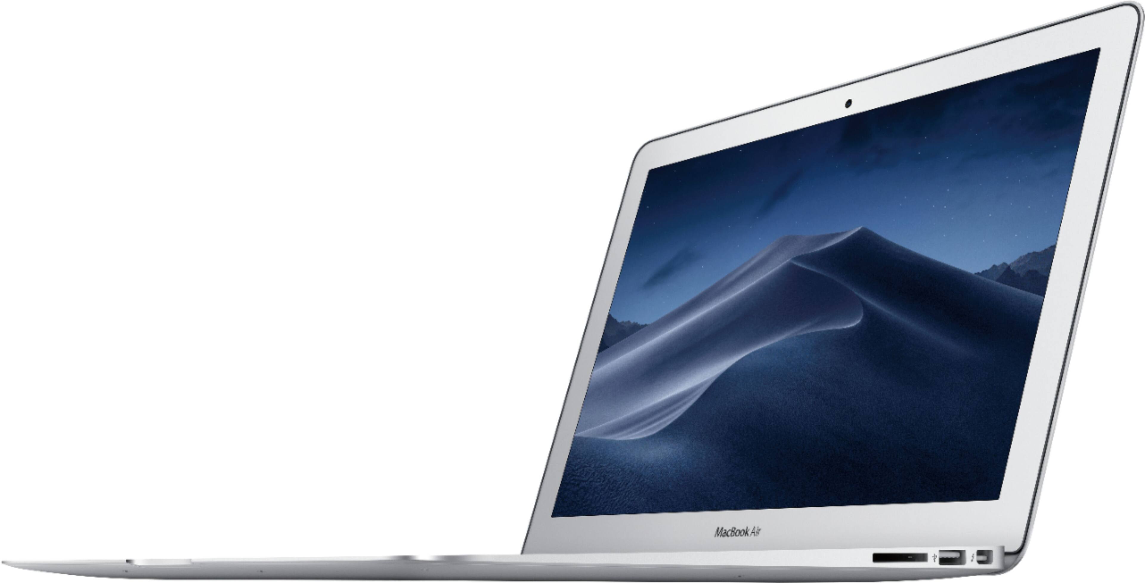 Left. Apple - Geek Squad Certified Refurbished MacBook Air®  - 13.3" Display - Intel Core i7 - 8GB Memory - 512GB Solid State Drive - Silver.