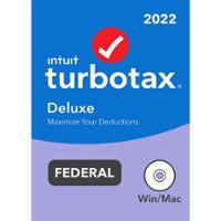 TurboTax - Deluxe 2022 Federal Only + E-file [Disc/CD] - Windows, Mac OS - Front_Zoom
