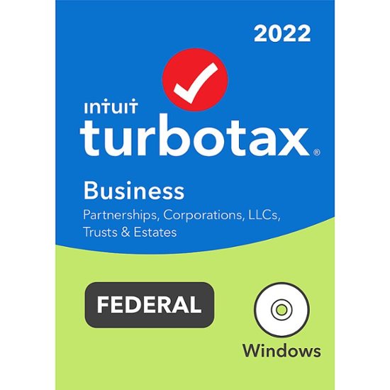Front Zoom. TurboTax - Business 2022 Federal Only + E-file [Disc/CD] - Windows.