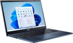 Acer - Aspire 3 Thin & Light Laptop - 15.6" Full HD IPS Touch Display - AMD Ryzen 5 7520U - 8GB LPDDR5 - 512GB SSD - Wi-Fi 6 - Steam Blue - Angle_Zoom