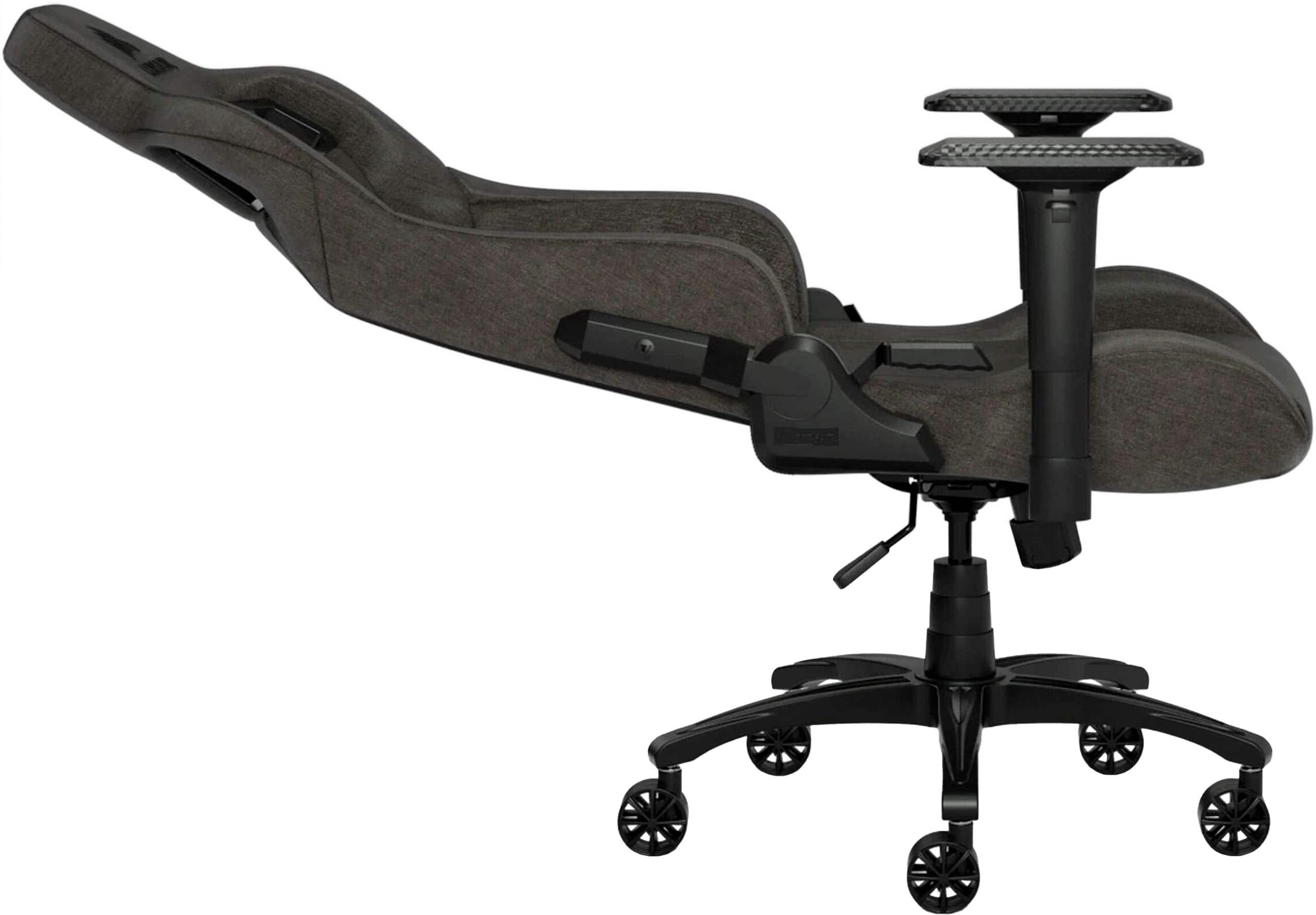 Alt View 12. CORSAIR - T3 RUSH Fabric Gaming Chair - Charcoal.