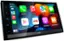 Left. JVC - 6.8" Wireless Android Auto, Apple CarPlay Bluetooth Digital Media (DM) Receiver with Variable Color and SiriusXM Ready - Black.