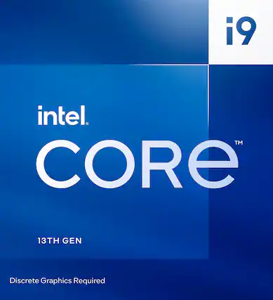 Front. Intel - Core i9-13900F 13th Gen 24 core 8 P-cores + 16 E-cores 36MB Cache, 2.0 to 5.6 GHz Desktop Processor - Grey/Black/Gold.