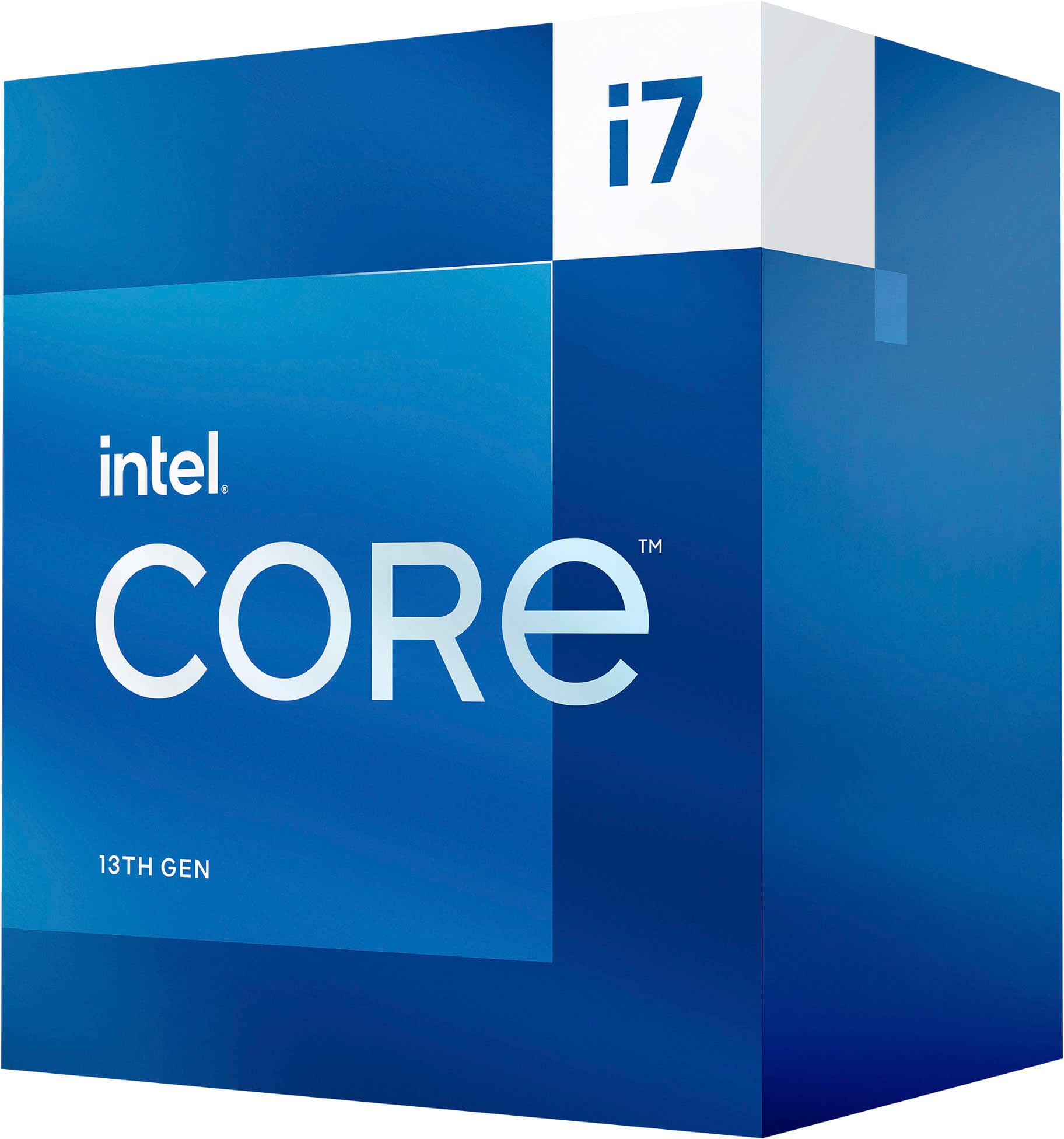 Alt View 11. Intel - Core i7-13700 13th Gen 16 cores 8 P-cores + 8 E-cores 30MB Cache, 2.1 to 5.2 GHz Desktop Processor - Grey/Black/Gold.