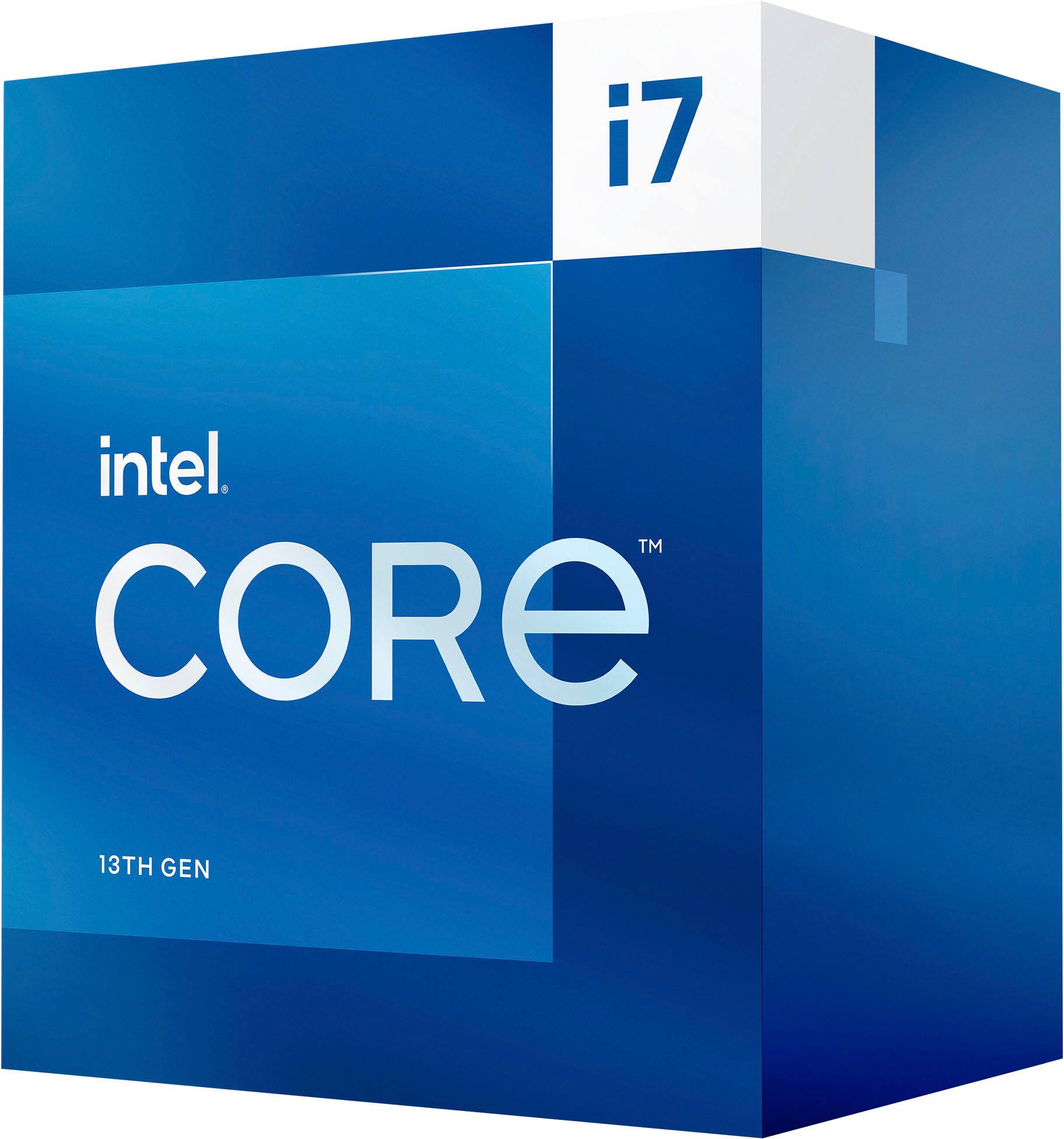 Alt View 11. Intel - Core i7-13700 13th Gen 16 cores 8 P-cores + 8 E-cores 30MB Cache, 2.1 to 5.2 GHz Desktop Processor - Grey/Black/Gold.